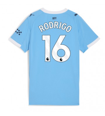 Lacne Ženy Futbalové dres Manchester City Rodri Hernandez #16 2025-26 Krátky Rukáv - Domáci